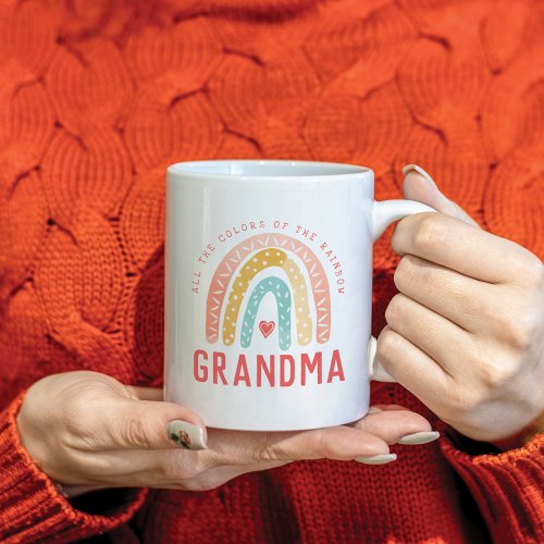 Gift For Grandma  All The Colors of The Rainbow Coffee Mug