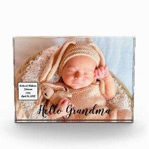 Gift for Grandma Grandchild Photo Block