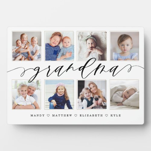 Gift for Grandma  Grandchildren Photo Collage Plaque