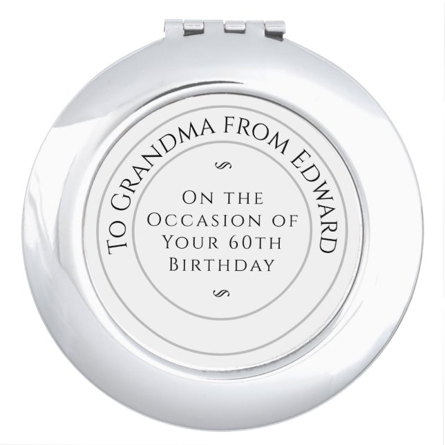 Gift for Grandma on her Birthday Compact Mirror (Front)
