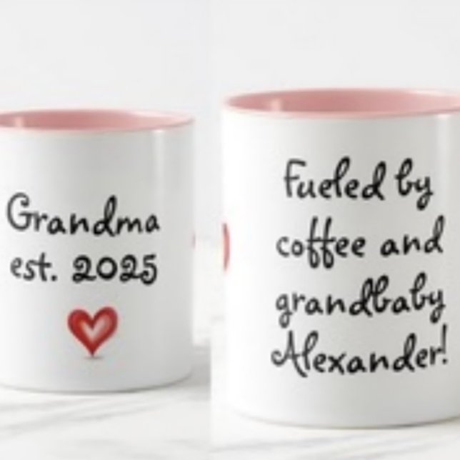 Gift For Grandma, Personalized with Name & Year   Mug (Custom grandma mug)