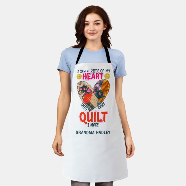Gift for Grandma Sewing Quilting Apron (Worn)