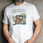 Gift for Grandpa Fishing Birthday T-Shirt<br><div class="desc">Adult Fishing Birthday Party design. Watercolor illustration with bright colors. Click the "customize further" button if you wish to re-arrange and format the style and placement of the text. Matching product can be found in Fishing Birthday Collection.</div>