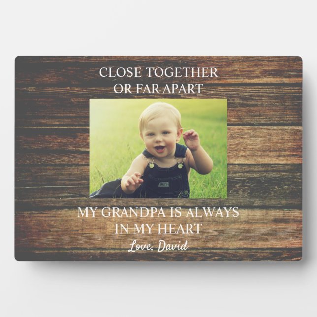 Gift for Grandpa Long Distance Grandfather Love Plaque (Front)