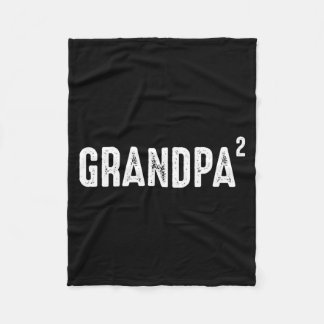 Gift For Grandpa Of Two Grandchildren Grandpa Fleece Blanket