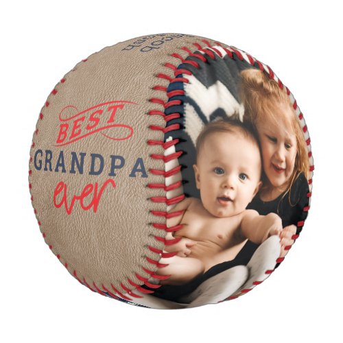 Gift For Grandpa Photo Keepsake Baseball