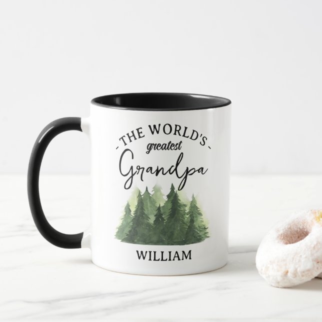  Gift for grandpa Worlds greatest grandpa Mug (With Donut)