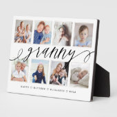 Gift for Granny | Grandchildren Photo Collage Plaque (Side)