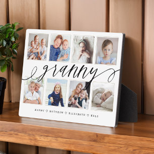 Gift for Granny   Grandchildren Photo Collage Plaque
