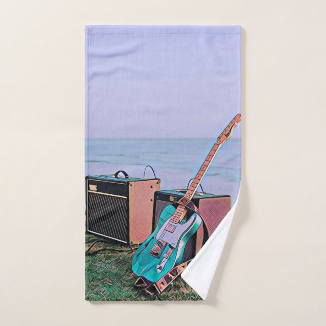 Gift for guitarist friend hand towel  (Hand Towel)
