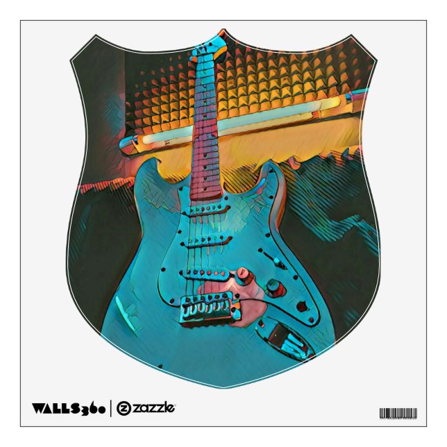 Gift for guitarist husband wall decal (Front)
