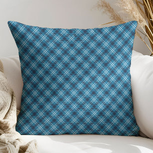 Gift for Guys Navy Tartan Pillow for Home Decor