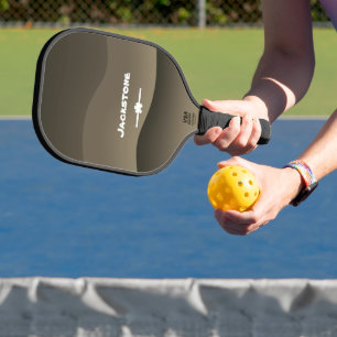 Gift For Him Modern Script Name Cool Camo Print Pickleball Paddle