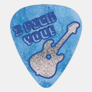 Gift for Him, Music Lovers Cool Blue Personalized Guitar Pick