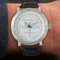 Gift for Husband. 25th Wedding Anniversary Watch