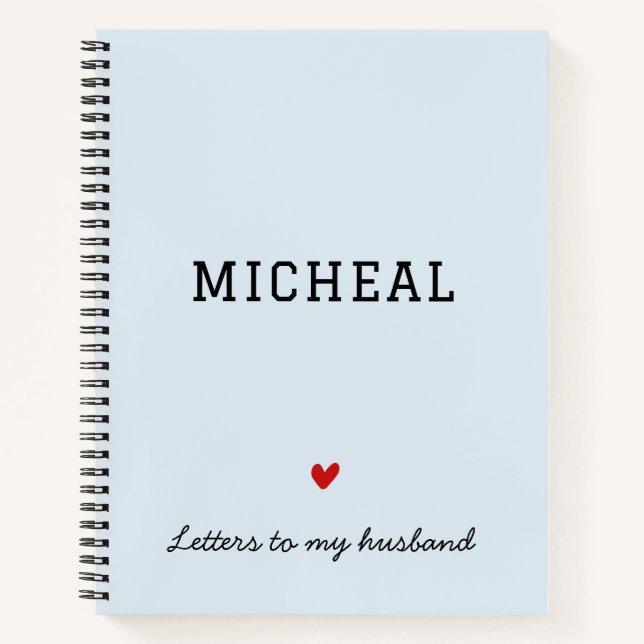 Gift for Husband Personalized Anniversary Journal (Front)