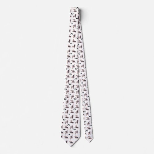 Gift for JW elders black and white abstract JWorg Neck Tie