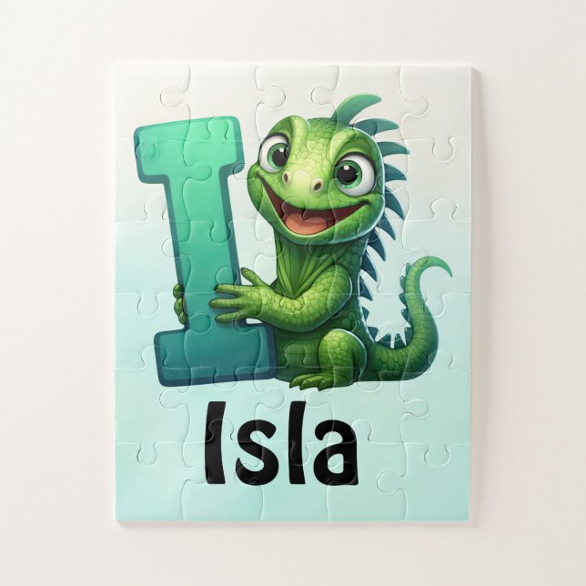 Gift for kid with custom name jigsaw puzzle (Vertical)
