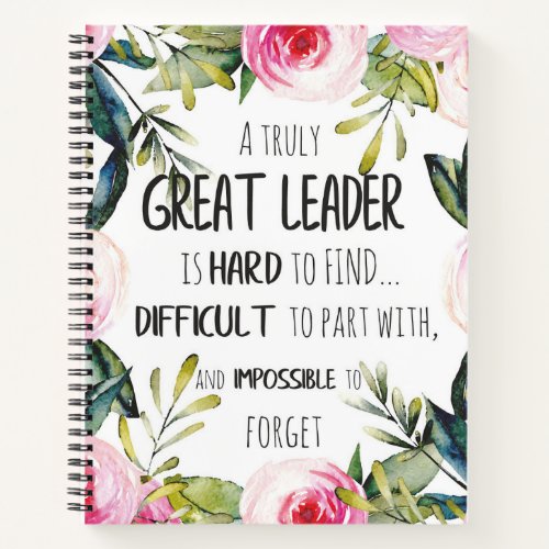 Gift for leader manager supervisors notebook