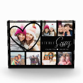 Gift For Little Sister 7 Photo Collage Heart BFFs (Front)