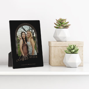 Gift for Little Sister Elegant Arch Photo Keepsake Plaque