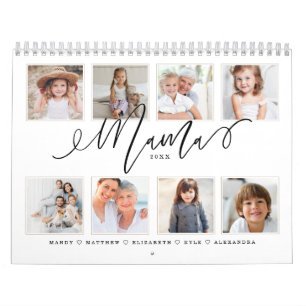Gift for Mama Grandchildren Family Photos Calendar