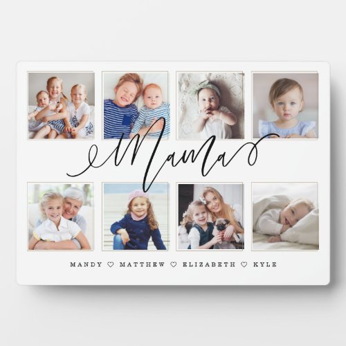 Gift for Mama  Grandchildren Photo Collage Plaque