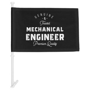 Gift for Mechanical Engineer Car Flag