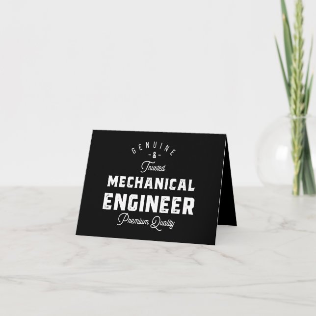 Gift for Mechanical Engineer Note Card (Front)