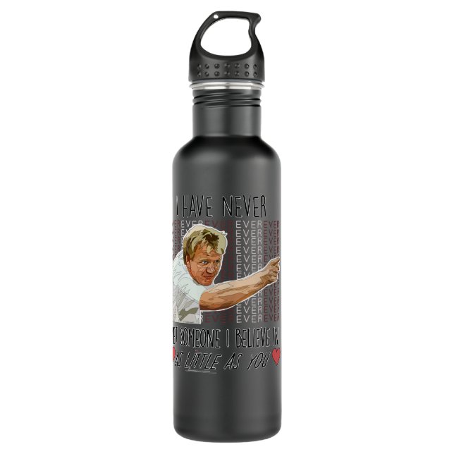 Gift For Men Scottish TV star restaurant owner Mus Stainless Steel Water Bottle (Front)