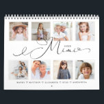 Gift for Mimi | Grandchildren Family Photos Calendar<br><div class="desc">Send a beautiful personalized gift to your Grandma (Mimi) that she'll cherish. Special personalized grandchildren & family photo collage calendar to display your own special family photos and memories. The front cover design features a simple 8 photo collage grid design with "Mimi" designed in a beautiful handwritten black script style....</div>