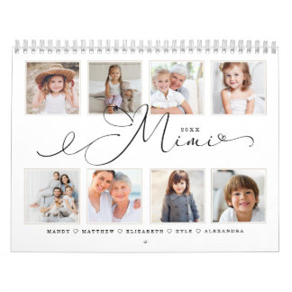 Gift for Mimi | Grandchildren Family Photos Calendar