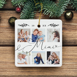 Gift for Mimi | Grandchildren Photo Collage Ceramic Ornament