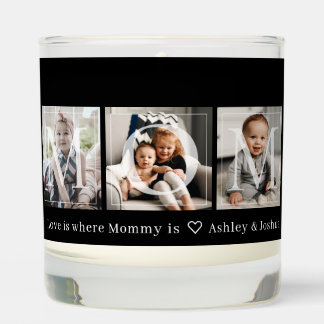 Gift for Mom 3 Photo Collage Scented Candle