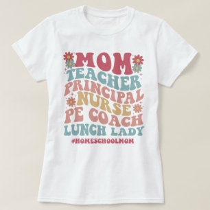 Gift for Mom Charlotte Mason Groovy Homeschool Mom T-Shirt