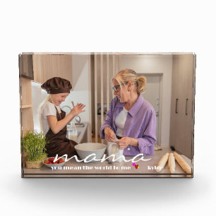 Gift For Mom   Custom Personalized Mother's Day Photo Block