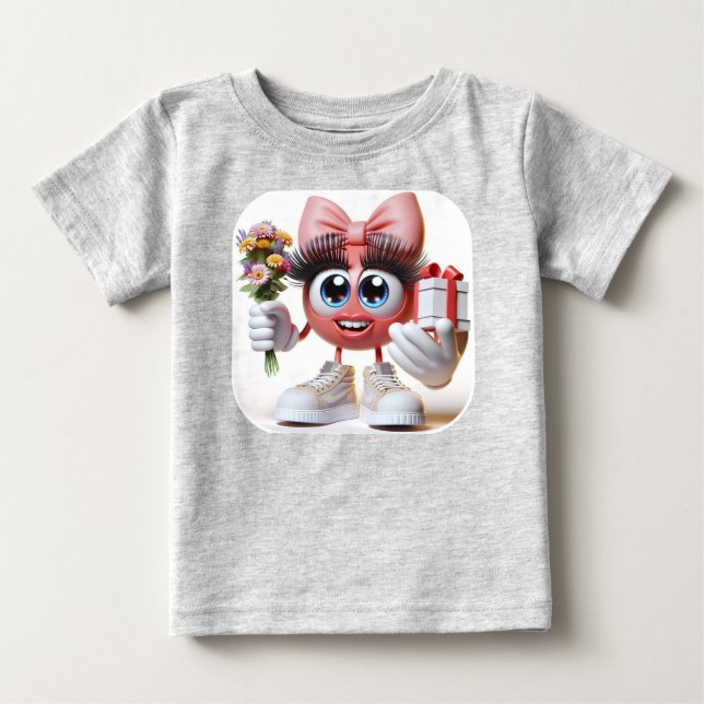  Gift for Mom, Emoji, by Natasha Us   Baby T-Shirt (Front)