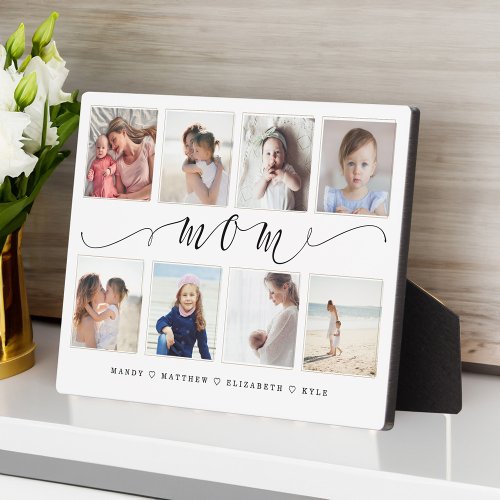 Gift for Mom  Family Photo Keepsake Collage Plaque