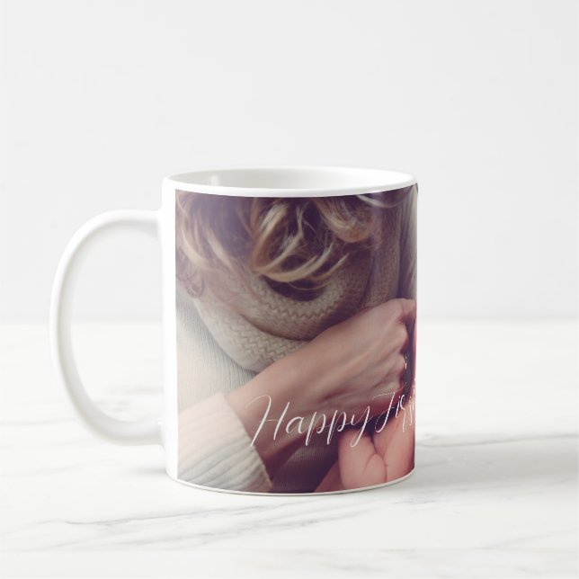 Gift For Mom First Mother's Day Modern Photo   Coffee Mug (Left)