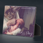 Gift For Mom First Mother's Day Photo Keepsake  Plaque<br><div class="desc">Capture the precious moments of a new mother's journey with this elegant photo keepsake plaque, perfect for celebrating her first Mother's Day. Featuring a touching image of mother and baby, this heartfelt gift is a beautiful reminder of the love and joy shared between them. It's a timeless keepsake that she'll...</div>