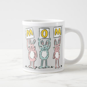 Gift for Mom Fun Rabbits Design Giant Coffee Mug
