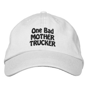 Gift for Mom Funny Novelty ONE BAD MOTHER TRUCKER Embroidered Baseball Cap