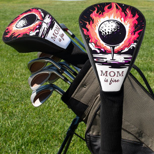 Gift for Mom Golf Ball on Fire Art Head Cover