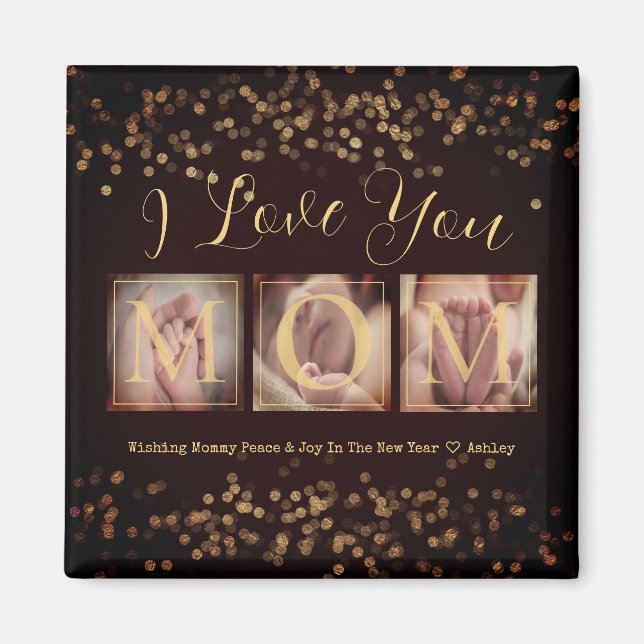 Gift for Mom Happy New Year Magnet (Front)