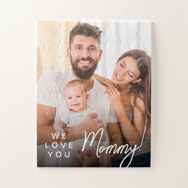 Gift for mom Idea Personalized Mommy photo  Jigsaw Puzzle (Vertical)