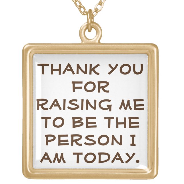 Gift for Mom Mother Gratitude Gift Necklace (Front)