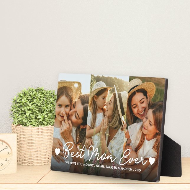 Gift for Mom Mother's Day 3 Photo Best Mom Ever Plaque (Creator Uploaded)