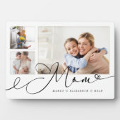 Gift for Mom | Mother's Day 3 Photo Collage Plaque (Front)