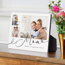 Gift for Mom | Mother&#39;s Day 3 Photo Collage Plaque