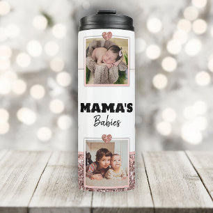 Gift For Mom Mother's Day Photo Collage Rose Gold Thermal Tumbler